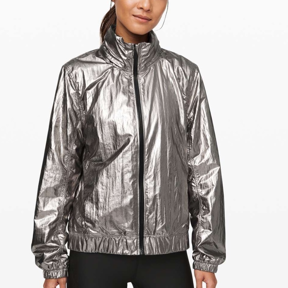 Lululemon get stellar titanium foil jacket size XXS